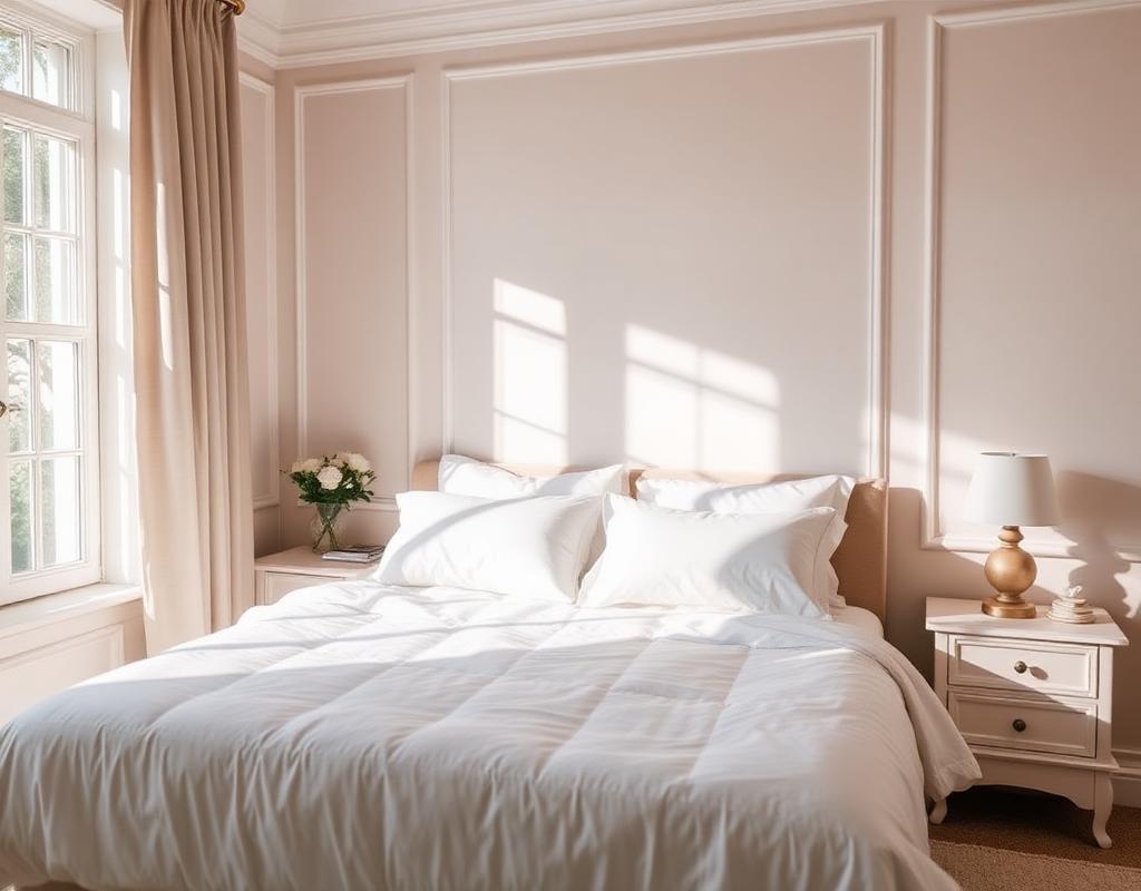 Clean, inviting bedroom with fresh linens after a professional Nexara Services home cleaning